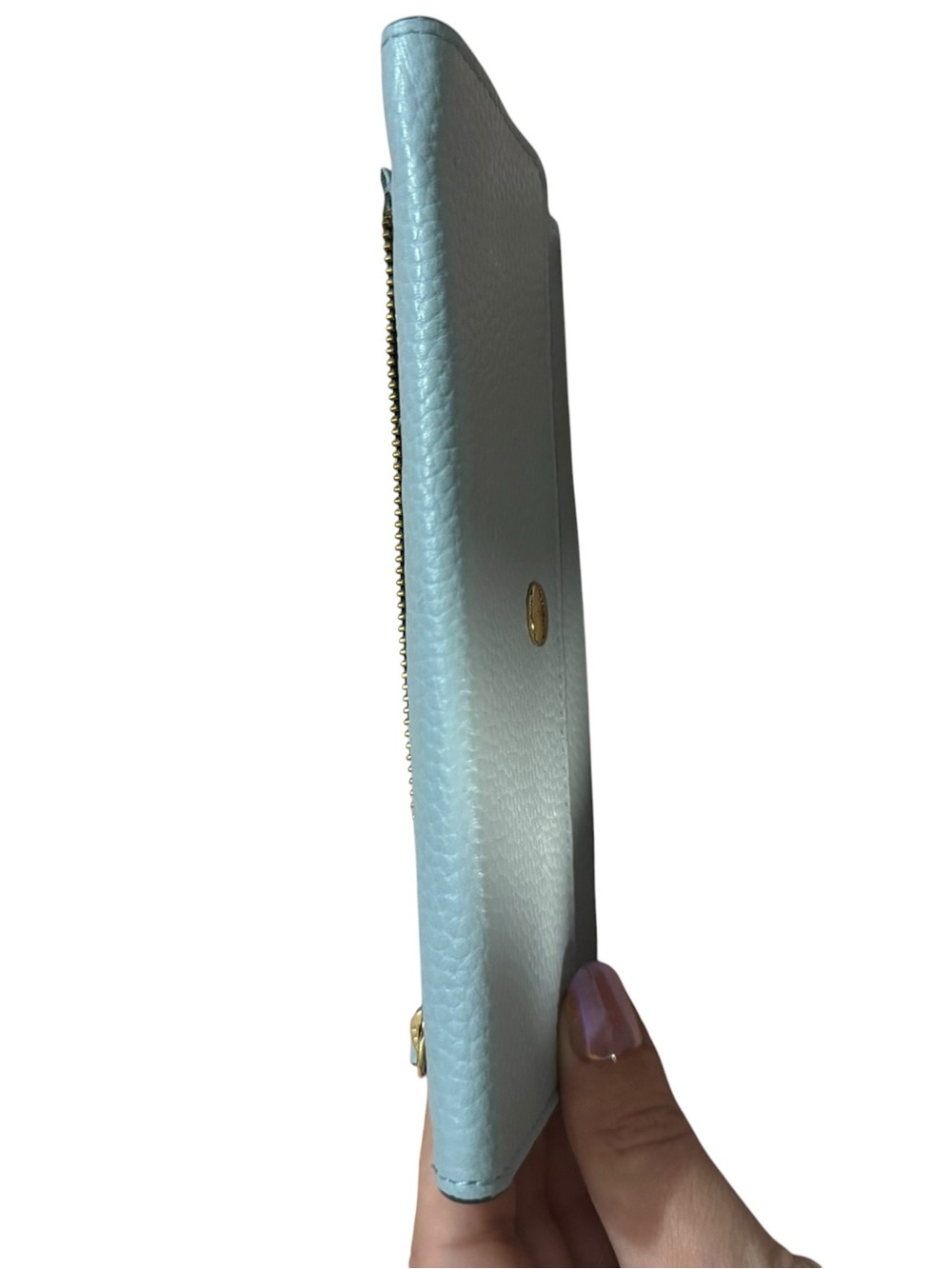 LODIS Light Blue Pebbled Leather Continental Wallet - Picture 3 of 7